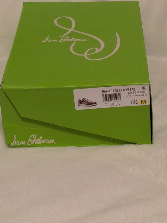 Sam Edelman Low-Top Sneaker in Taupe and Cream - Picture 7 of 8